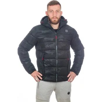 Pánská bunda PitBull West Coast - pánská zimní bunda AIRWAY 3 all black camo 3XL