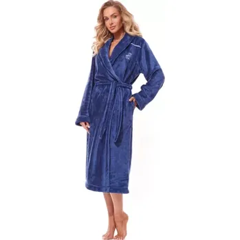 Dámský župan 2312/N203 - dámský župan dlouhý L&L, 2XL, navy