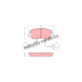 Brzdová destička Sada brzdových destiček TRW GDB901 - ALFA ROMEO 33