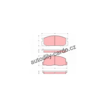 Brzdový systém Sada brzdových destiček TRW GDB3130 - TOYOTA LITEAC