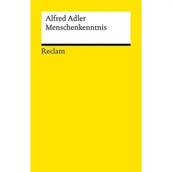 Menschenkenntnis - Adler Alfred [DE] (2024, Brožovaná / brožovaná, Reclam Philipp Jun.)