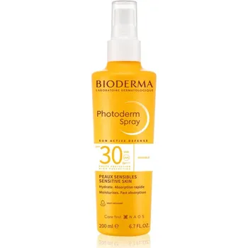 Stojan na slunečník Bioderma Photoderm Sprej SPF 30 opalovací sprej SPF 30 200 ml