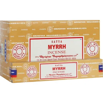 Čajovna Shrinivas Satya Vonné tyčinky Myrrh (Myrha), 15 g