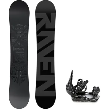 Snowboarding Snowboard komplet Raven Solid steel + vázání Raven s230 black Velikost: 159W cm, Velikost vázání: M/L
