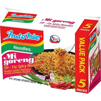 IndoMie Instantní smažené Nudle Mi Goreng ostré, Balení 5 X 80 g