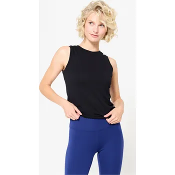 KIMJALY Dámské tílko na jógu 2XL ČERNÁ