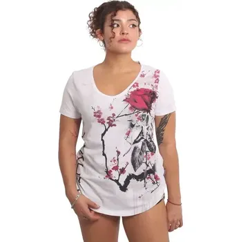 Dámské tričko Yakuza tričko ROSE GSB 25118 White