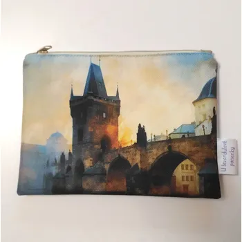 Kosmetická taška Pouzdro, kosmetická taštička PRAHA- KARLŮV MOST
