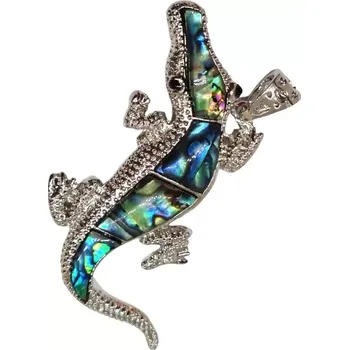 Přívěsek Přívěsek s mušlí Paua krokodýl - NOVINKA