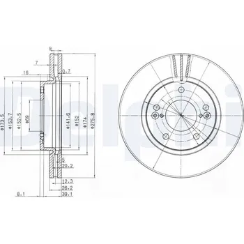 Brzdový kotouč Brzdový kotouč DELPHI BG3721