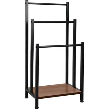 Držák na ručník Stojan na ručníky, černá, OGIN