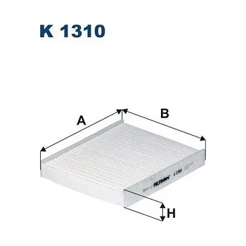 Ventilátor topení a klimatizace Filtr, vzduch v interiéru FILTRON K 1310