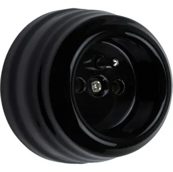 Elektrická zásuvka Zásuvka nástěnná Elhard Keramik černá