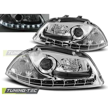 Osvětlení automobilu Tuning-Tec Přední čirá LED světla Seat Ibiza III (2002 - 2008) - chromované