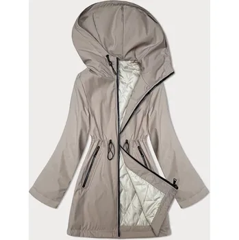 Dámská cargo bunda Bežová bunda pro ženy s kapucí SWest - Lehká elegance pro každý den, odstíny béžové XXL (44) i392_23287-48