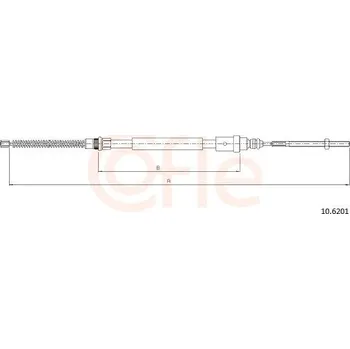 Brzdový systém Tažné lanko, parkovací brzda COFLE 10.6201