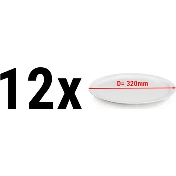 Talíř G.Gastro (12 Kusů) Polykarbonátový talíř na pizzu - Ø 32 cm