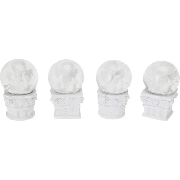 Vánoční dekorace Sněžítko 45x70 mm anděl na podstavci mix, bílá