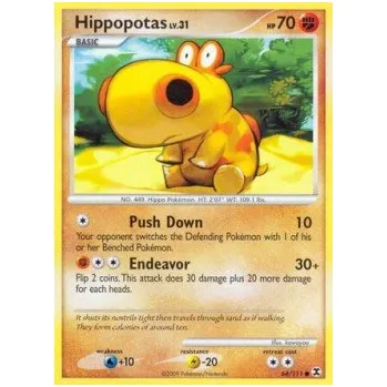 Karetní hra Pokémon RR 064/111 Hippopotas Lv.31 - Rising Rivals Stav: Excellent, Verze: NORMAL