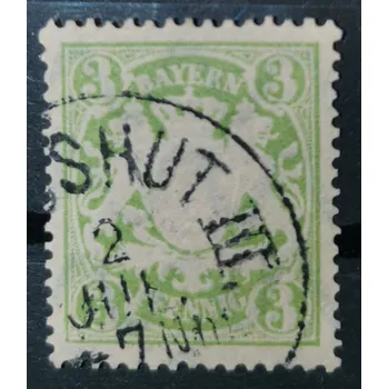 Sběratelství Známka Bavorsko, 3 Pf, Mi.54#