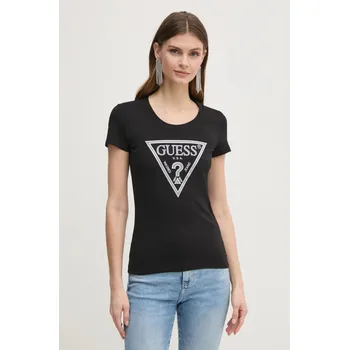 Pánské tričko Tričko Guess černá barva, W5RI11 J1314 W5RI11.J1314 99X, vel. XS