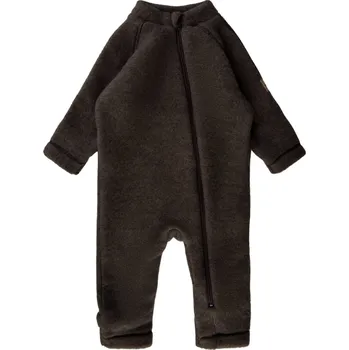 Kojenecký overall Mikk-Line kojenecký vlněný overal 50005 - Dark Brown Velikost: 68 MERINO VLNA