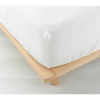 Prostěradlo Bílé napínací mušelínové prostěradlo 160x200 cm Angelia – douceur d'intérieur ID_1631394