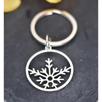 Přívěsek na klíče sněhová vločka