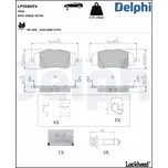 Sada brzdových destiček, kotoučová brzda DELPHI LP5080EV