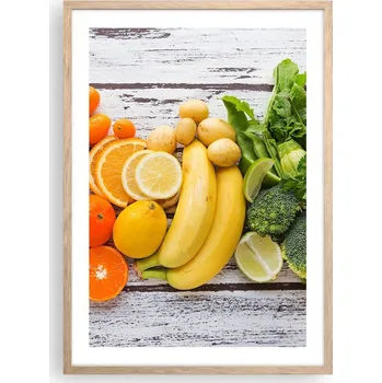 Obraz Plakát v rámu světlý dub do obýváku ložnice 50x70 gastronomie obraz