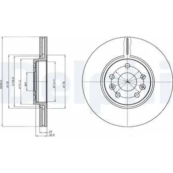 Brzdový kotouč Brzdový kotouč DELPHI BG4338