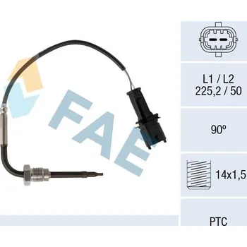 Čidlo automobilu Čidlo, teplota výfukových plynů FAE 68091