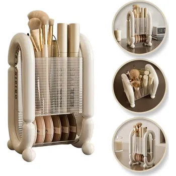 Flamenco Mystique Organizér na štětce, kosmetiku, krémový 20 cm x 12 cm cb59