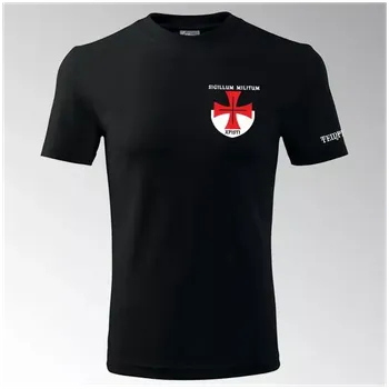 Templářské tričko - vzor 3T - černá / 3XL