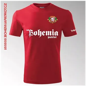 Pánské tričko Tričko s potiskem Bohemia 4T - červená / 3XL