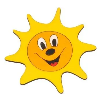 Samolepící dekorace DoDo Dřevěná nábytková úchytka sluníčko