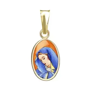 Přívěsek Aljančič Svatá Panna Maria Bolestná madonka miniatura 014H zlato
