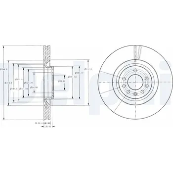 Brzdový kotouč Brzdový kotouč DELPHI BG9098