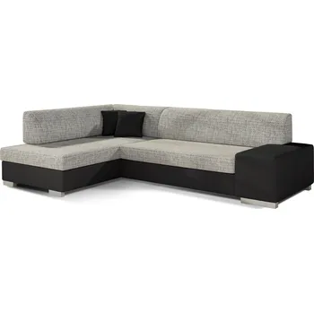 Sedací souprava Rozkládací rohová sedačka PABLO šedá melír / černá