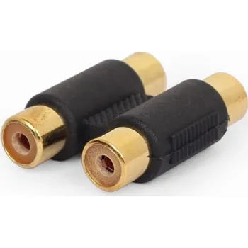 Elektrická zásuvka GEMBIRD RCA zásuvka x2,z obou stran Povrch: zlacený černá