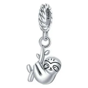 Přívěsek NUBIS® Stříbrný přívěšek korálek na náramek lenochod - B0507