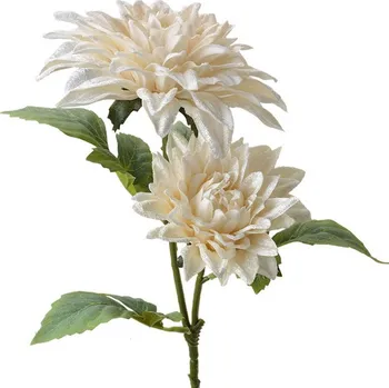 umělá květina Dekorační umělá květina bílá jiřinka - 12*12*62 cm