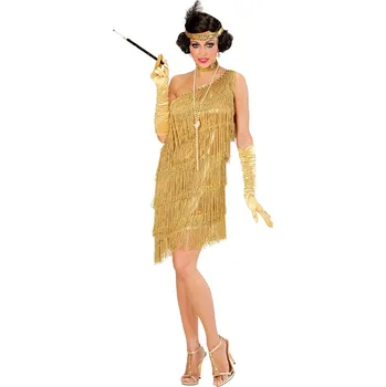 Karnevalový kostým Dámský kostým 20. léta, zlatý - L