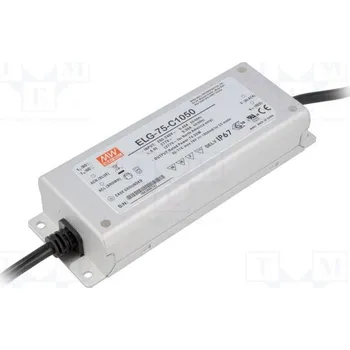 Napájecí zdroj pro osvětlení MEAN WELL ELG-75-C1050