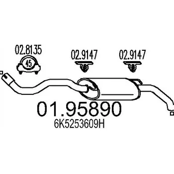 Tlumič výfuku Zadní tlumič výfuku MTS 01.95890