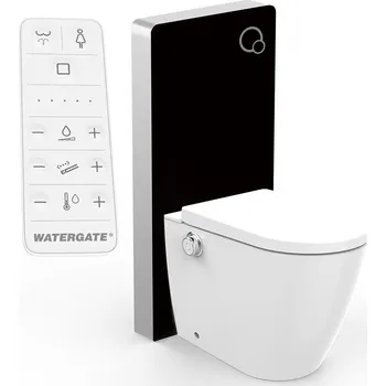 WC sada WATERGATE INTEGRA+ Comfort stojící toaleta + WATERGATE KOMBI BLOCK BLACK WALL WC modul WG-KBBF150CF