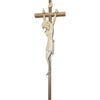 Smuteční dekorace Kříž MALÝ řezba světlý