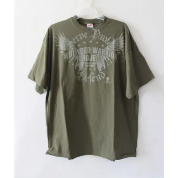 Pánské tričko Gildan Triko, tričko s potiskem DEFEND - zelené Velikost: 2XL