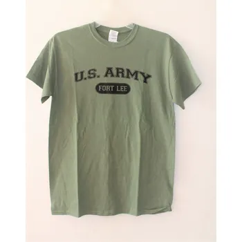 Pánské tričko Gildan Triko, tričko s potiskem FORT LEE - zelené Velikost: 2XL