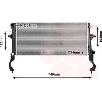 Motor automobilu Chladič, chlazení motoru VAN WEZEL 82012738